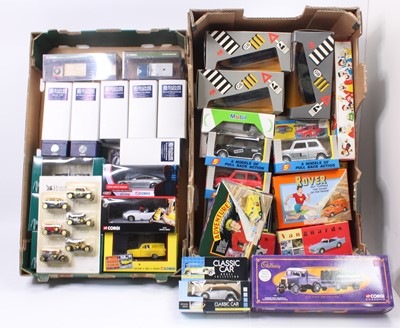 Lot 907 - 2 trays containing mainly Corgi Classics boxed...