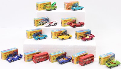Lot 1915 - Matchbox Superfast boxed group of 12 to...