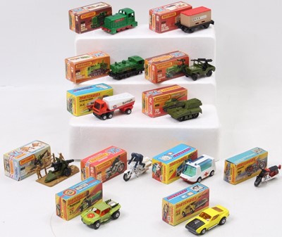 Lot 1917 - Matchbox Superfast boxed group of 11 to...