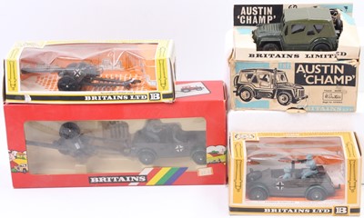 Lot 1729 - Britains Boxed Military Diecast Group, 4...