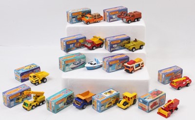 Lot 1918 - Matchbox Superfast boxed group of 12 to...