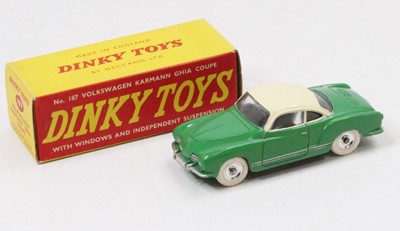Lot 1093 - Dinky Toys 187 VW Karmann Ghia Coupe in green...
