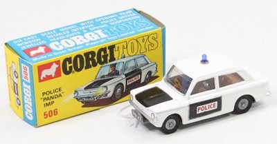 Lot 1630 - Corgi Toys, 506 Sunbeam Imp Panda car, white...