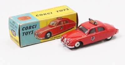 Lot 1631 - Corgi Toys, 213, 2.4 Jaguar Fire Service Car,...