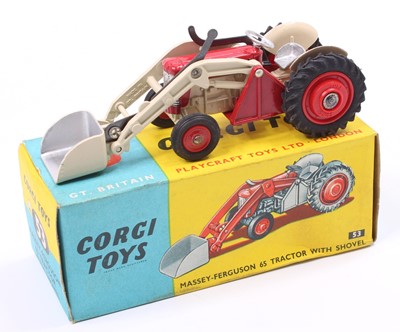 Lot 1641 - Corgi Toys, 53 Massey Ferguson 65 tractor with...