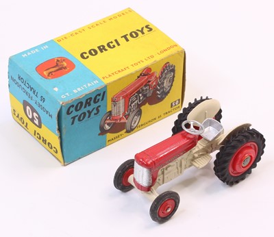 Lot 1643 - Corgi Toys No.50 Massey Ferguson 65 Tractor in...