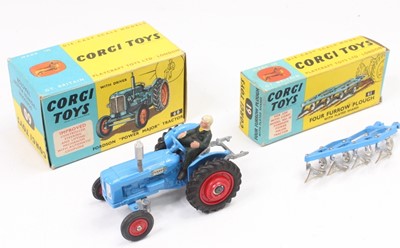 Lot 1584 - Corgi Toys Farming vehicle and attachment...