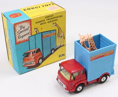 Lot 1597 - Corgi Toys No. 503 Circus giraffe transporter,...