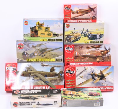 Lot 1467 - 9 various boxed Airfix mixed scale aircraft...