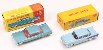 Lot 1137 - Dinky Toys boxed saloon group, 2 examples to...