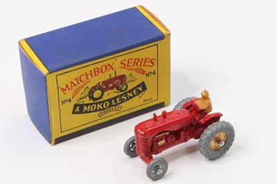 Lot 1948 - Matchbox Lesney No. 4 Massey Harris Tractor in...