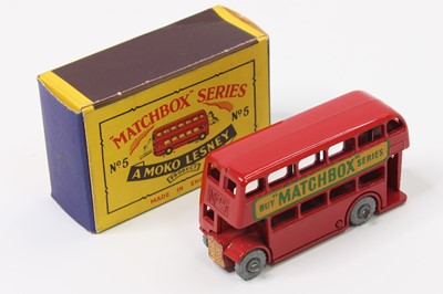 Lot 1949 - Matchbox Lesney No. 5 London Bus in red with...
