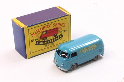 Lot 1955 - Matchbox Lesney No. 34 Volkswagen Van in blue...