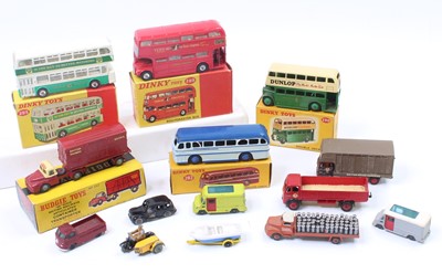 Lot 1153 - A collection of mainly boxed Dinky Toys bus...