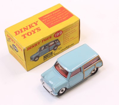 Lot 1175 - Dinky Toys, No.199 Austin 7 Countryman in blue...