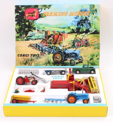 Lot 1666 - Corgi Toys gift set No. 22 farming models to...