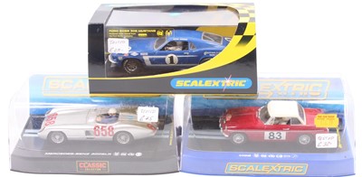 Lot 796 - 3 boxed Scalextric cars to include, C2576 Ford...