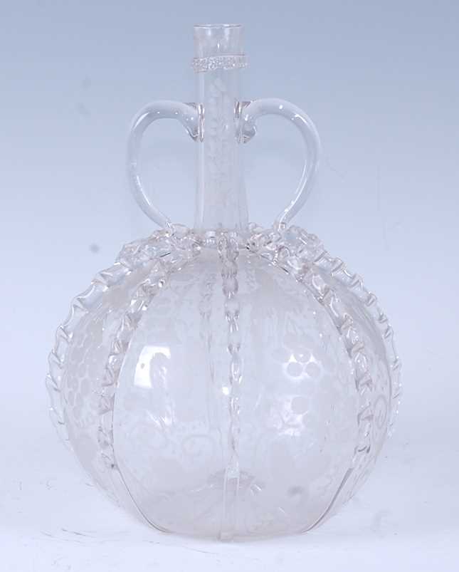 Lot 1043 - A circa 1790 Dutch glass carafe, the...