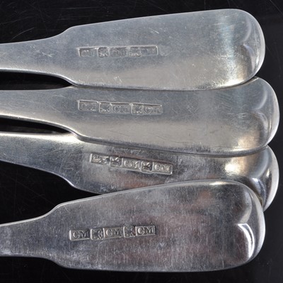 Lot 1079 - A set of four Scottish Provincial silver...