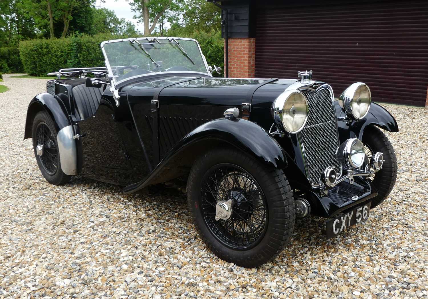 Lot 1464 - A 1936 Singer Le Mans 1500, reg CXY 56, black...