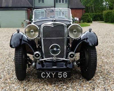 Lot 1464 - A 1936 Singer Le Mans 1500, reg CXY 56, black...
