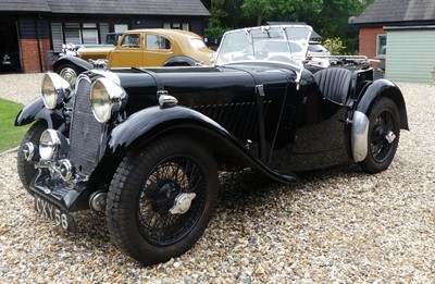Lot 1464 - A 1936 Singer Le Mans 1500, reg CXY 56, black...