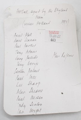 Lot 663 - A Mitre Delta Cosmic leather football signed...