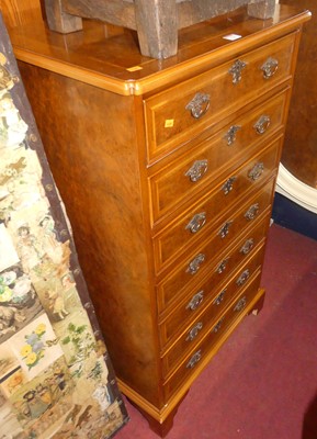 Lot 1124 - A contemporary figured walnut and crossbanded...