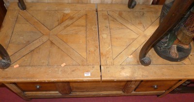 Lot 1284 - A contemporary joined elm rectangular low...