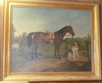 Lot 1087 - Mid 20th century English school - horse study,...