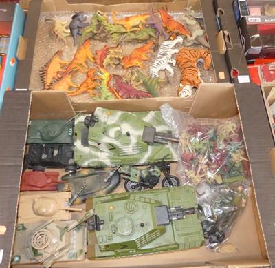 Lot 1423 - Two boxes of mixed modern issue toys to...