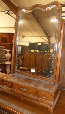 Lot 1353 - A 19th century mahogany swing dressing mirror,...