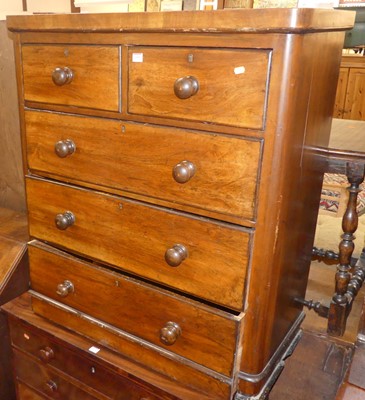 Lot 1365 - A mid-Victorian mahogany round cornered chest...