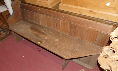 Lot 1377 - A late Victorian pitched pine corner church...