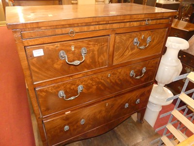 Lot 1387 - A small 19th century mahogany and flame...