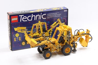 Lot 1776 - Lego Technic No.8862 Backhoe, housed in the...