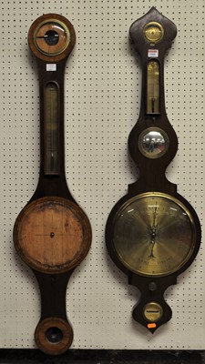Lot 2006 - A mahogany five-dial onion topped wheel...