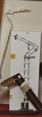 Lot 2016 - Three various angle barometer tubes, with...