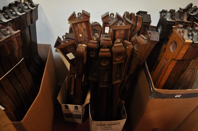 Lot 2023 - A good selection of mahogany stick barometer...