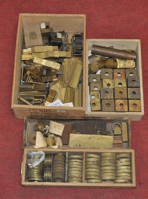 Lot 2046 - Assorted Quare brass components, to include...