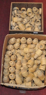 Lot 2057 - A large collection of boxwood cisterns to...