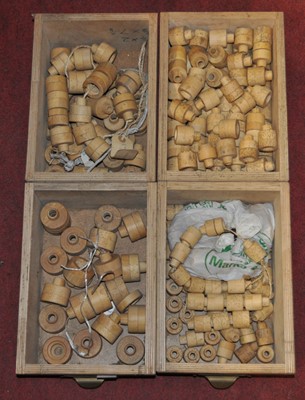 Lot 2058 - A large collection of boxwood cisterns of...