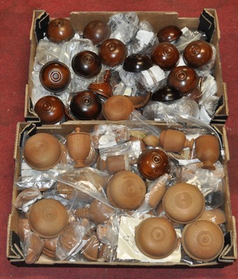 Lot 2067 - A collection of turned wooden base...