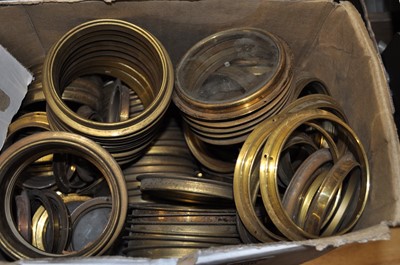 Lot 2080 - A collection of brass sub-dial bezels, various...