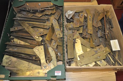 Lot 2083 - A collection of brass back racks, various...