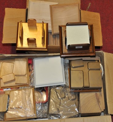 Lot 2084 - A collection of notelet bases, some polished...