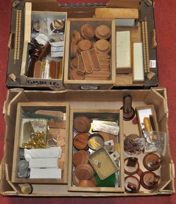 Lot 2085 - A collection of desk thermometer components,...