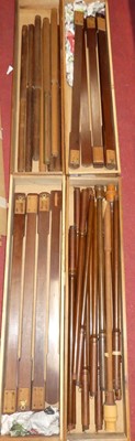 Lot 2088 - A collection of stick barometer frames in four...
