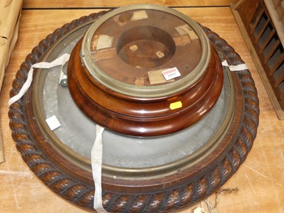 Lot 2093 - A Victorian carved oak oversized aneroid...