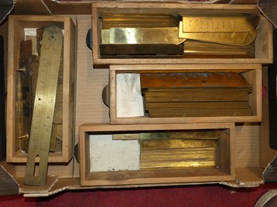 Lot 2107 - A large collection of brass barometer scales,...